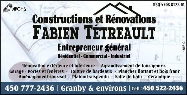 9323-5315 QUÉBEC INC. F/A CONSTRUCTIONS ET RÉNOVATIONS FABIEN TÉTREAULT