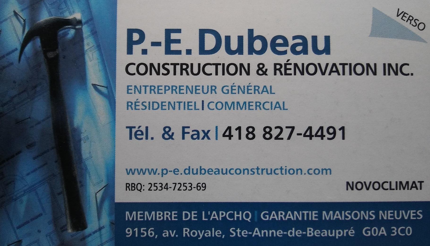 P.E. Dubeau Construction Et Renovation (P.E.D.C.R.) Inc.