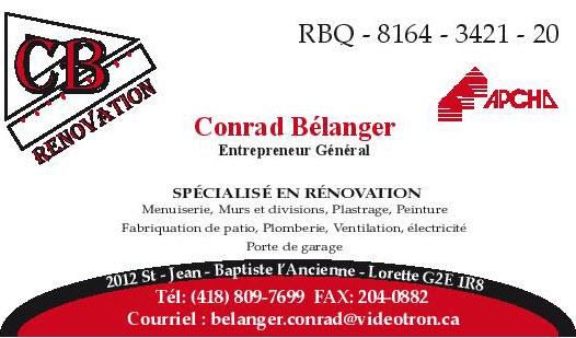 Conrad Bélanger Rénovation Maintenance